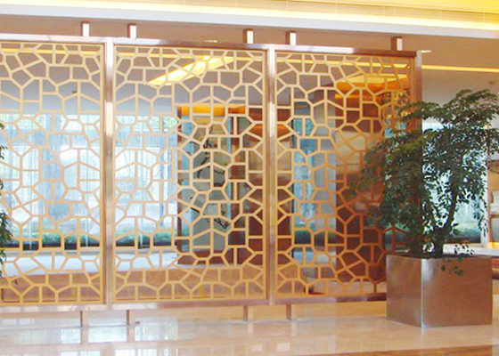 Китай Панели экрана современного золота крытые, панели металлического листа Eco содружественные декоративные поставщик