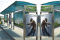 Уникально автобусная остановка нержавеющей стали формы теплостойкая с коробкой рекламы светлой поставщик
