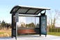 Оцинкованная стальная труба временная автобусная остановка, разнообразный популярный дизайн сарая ожидания поставщик