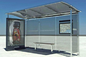 Персонализированная конструкция автобусной остановки из нержавеющей стали целостный дизайн высота 2,5-2,8 метра поставщик